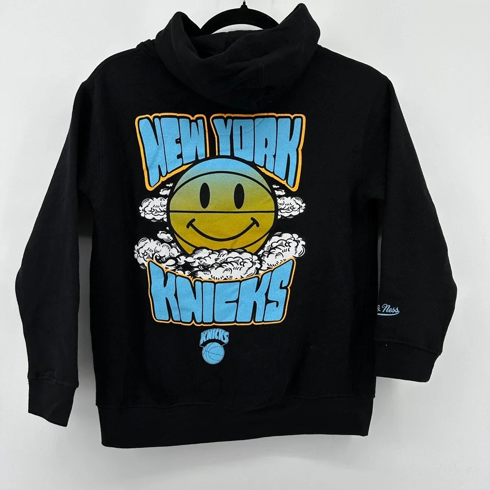 Mitchell & Ness Kids New York Knicks Black Hoodie Smiley Face 9N2B7BMKFN12-NYK M